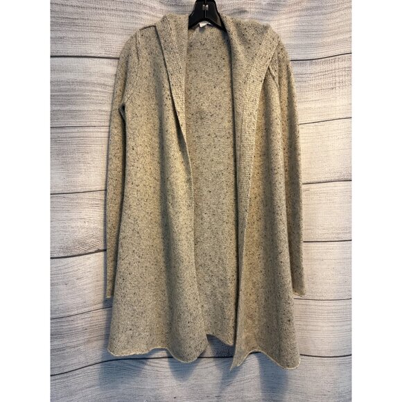 Autumn Cashmere Hooded Speckled Beige Luxe Cardigan Sweater Size XS - Picture 1 of 3